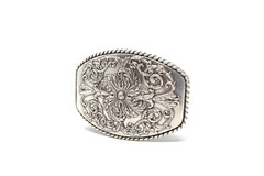 Floral Western Belt Buckle, (1.5 ») Removable Western Buckle