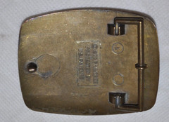 SOLID BRASS 1979 RAIN TREE FISHING BASS BELT BUCKLE EUC