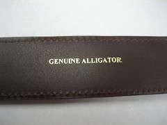 Genuine Alligator belt size 26 to 46. 1-1/4 tapered to 1&Prime;, for 1&Prime; buckle U.S.A.