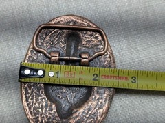vintage USA made SCOROPION belt buckle WESTERN epoxy COWBOY copper engraved