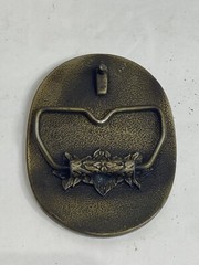 Vintage NRA GOLDEN EAGLES Belt Buckle Brass American Flag With Original Box