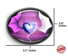 Dragon Wing Heart Fantasy Men Women Handmade Belt Buckle