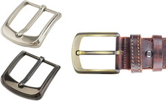 3 Hebillas de Cinturon de Metal 40mm Repuesto Clasico para Hombre y Mujer Set