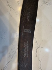 Levi’s Brown/Black Leather Tooled Western Belt Silver Buckle Men&rsquo;s Cowboy