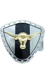Men Silver Metal Western Belt Buckle Texas Lone Horn Cow Bull Country Collection