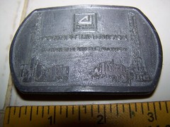 Vintage Cooper Industries Portable Drilling RIG Division Belt Buckle
