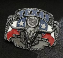 TEXAS Longhorn Flag Western Cowboy Novelty Belt Buckle State Of Texas