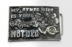 Bad Boy Belt Buckle Skeleton Hot Rod My Other Ride Is Your Mother New