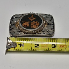 Vintage Masonic 32nd Degree Freemasons Shriner Western Style Belt Buckles 1978