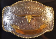 Nocona Western LONGHORN Bull Skull Belt Buckle 37229