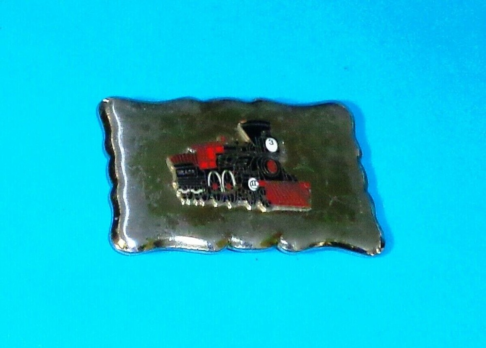 Belt Buckle Train Steam Locomotive 3 1/4&Prime; x 2&Prime; Very Nice Used