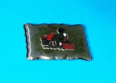 Belt Buckle Train Steam Locomotive 3 1/4&Prime; x 2&Prime; Very Nice Used