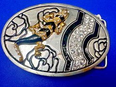 Gecko Lizard Salamander Multi Colored Jeweled Unique Animal Theme Belt Buckle