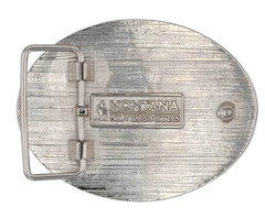 Montana Silversmiths Attitude Praying Christian Cowboy Western Oval Belt Buckle