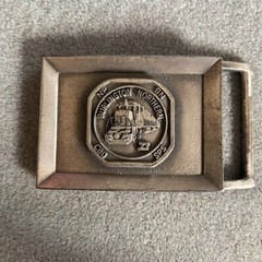 Burlington Northern Railroad Engine Belt Buckle Pewter Finish CBO NP SPS GN