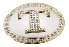 New Men Women Western Initial A-Z Belt Buckles Rodeo Cowboy Cowgirl Silver Gold