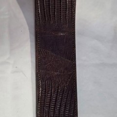 Vintage Tony Lama Belt by Holland San Angelo Sterling Silver and 14k Gold Buckle