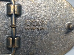 Oden Leaf Pattern USA Made 2 3/4 X 2 inches Belt Buckle in Box