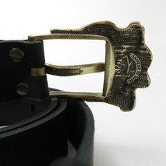Brass belt buckle with skull « Jolly Roger »; Handmade pin type Skull buckle;