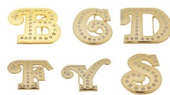 Initial A-Z Letter Men Women Western Cowboy Cowgirl Rodeo Fashion Gold Metal