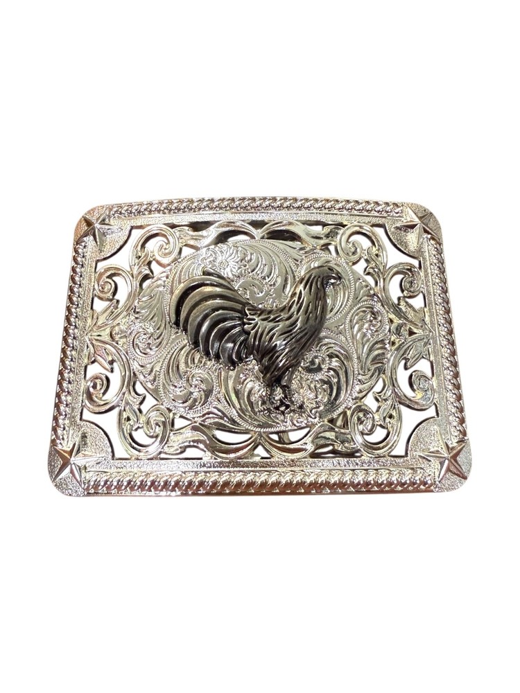Western style rooster buckle hebilla vaquero Con gallo