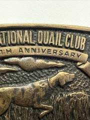 1981 GRAND NATIONAL QUAIL CLUB ENID OKLAHOMA BIRD DOG HUNTER BELT BUCKLE 15 ANV.