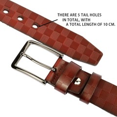 renwoxing Mens Genuine Leather Belt 1.5&Prime;, 38&Prime;-40&Prime; waist adjustable, Coffee