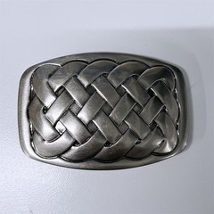 Vintage Silver Plated Cross Knot Solid Brass Belt Buckle BS020SL