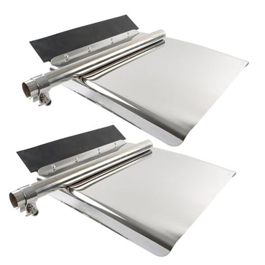 24 in x 24 in Stainless Steel Quarter Mud Flap Set Replacement for Semi Truck