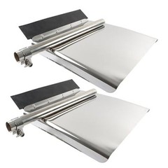 24 in x 24 in Stainless Steel Quarter Mud Flap Set Replacement for Semi Truck
