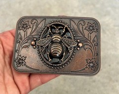 Bronze Bee Belt Buckle Handmade Western Cowboy Rodeo Insect Style Gift