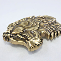 Solid Brass Tiger Belt Buckles Tongue Pin Belt Buckle Fits For 1.5 INCHES Belt/