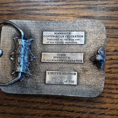Minnesota Conservation Federation Western Belt Buckle Fish MN Limited 1982