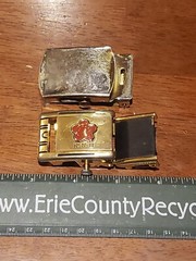 Belt Buckle Lot Asian Styled Brass Buckle & Silver Military Style