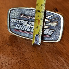 Snap-on Tools Meeting The Challenge Solid Brass Belt Buckle SSX 1709 Vintage