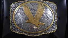 CRUMRINE Gold and Silver Tone Eagle Buckle 38046