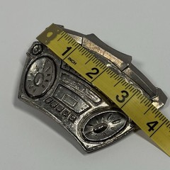 VTG Silver Star Boombox Metal Belt Buckle Original Olander USA 2004 Streetwear