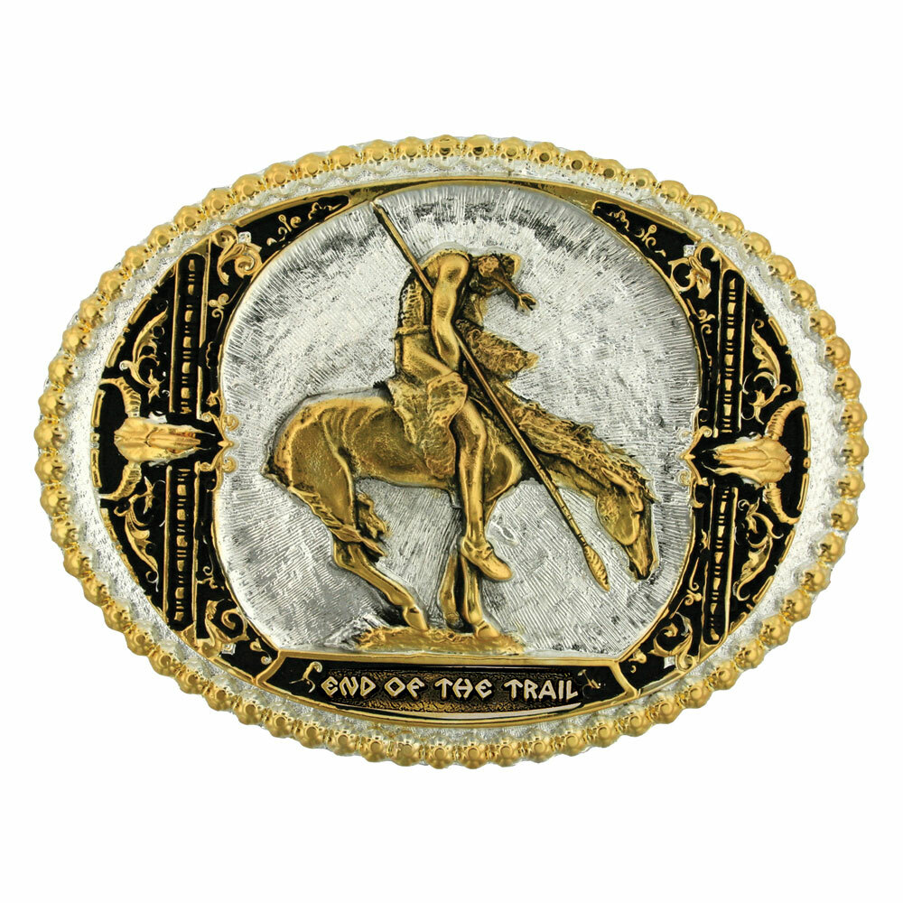 Montana Silversmiths Mens Attitude Two Tone End of Trail Buckle 60972P