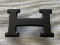 H 32mm Black Matt Belt buckle with pouch