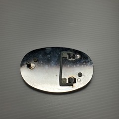 Silver-Tone Belt Buckle Oval Brown Speckle Stone Western Southwestern Boho
