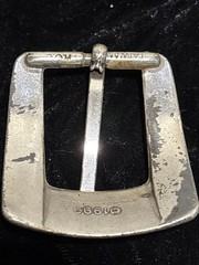 Vintage Nice 1993 Western Textured Engraved Pattern Cowboy Belt Buckle Set