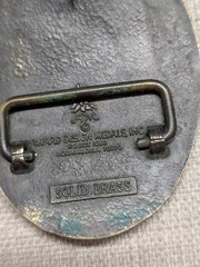 vintage DEER belt buckle BIG BUCK nature SOLID BRASS hunting WESTERN cowboy