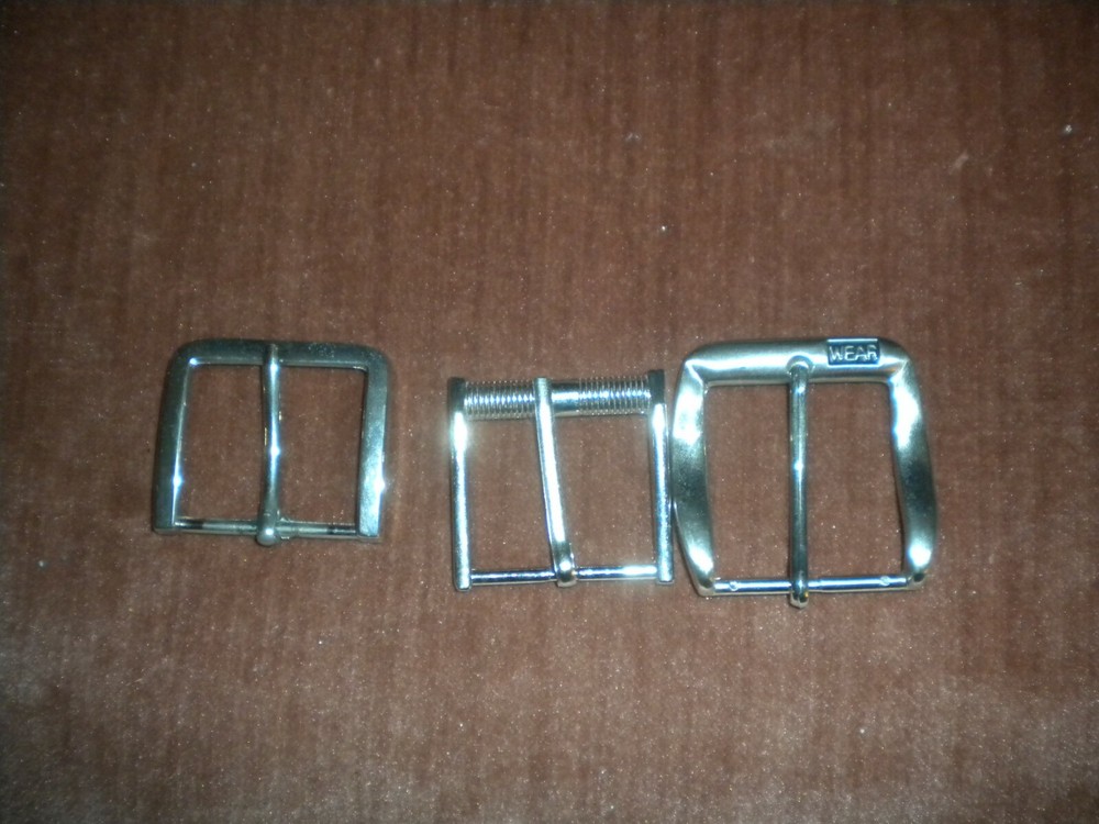 LOTS OF 3 SILVER COLOR REGULAR BUCKLE FOR 1 1/2 IN WIDE BELT