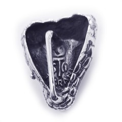 Snake Bite Sterling Silver Belt Buckle