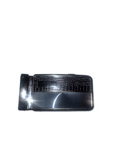 Men’s belt Buckle. Automatic sliding buckle Black and Silver Belt buckle only #7
