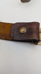vintage 1970s leather belt & buckle MICHELOB beer SOLID BRASS cowboy WESTERN