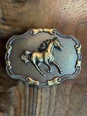 Running Wild Horse Western Belt Buckle Vintage Style Men Women Cowboy Rodeo Wear