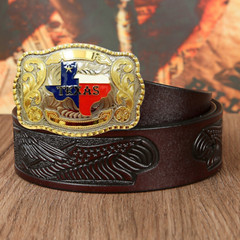 WMG Texas State Belt Buckle Flag Map Cowboy Rodeo Western Hebillas Vaqueras