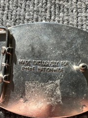 3.5&Prime; x 2.5&Prime; Vintage P.I.E Transport Truck Belt Buckle Q744