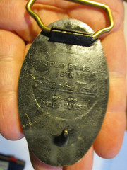 SNAP-ON TOOLS #1 VINTAGE SPP-455 SOLID BRASS BTS OVAL BELT BUCKLE MADE IN USA